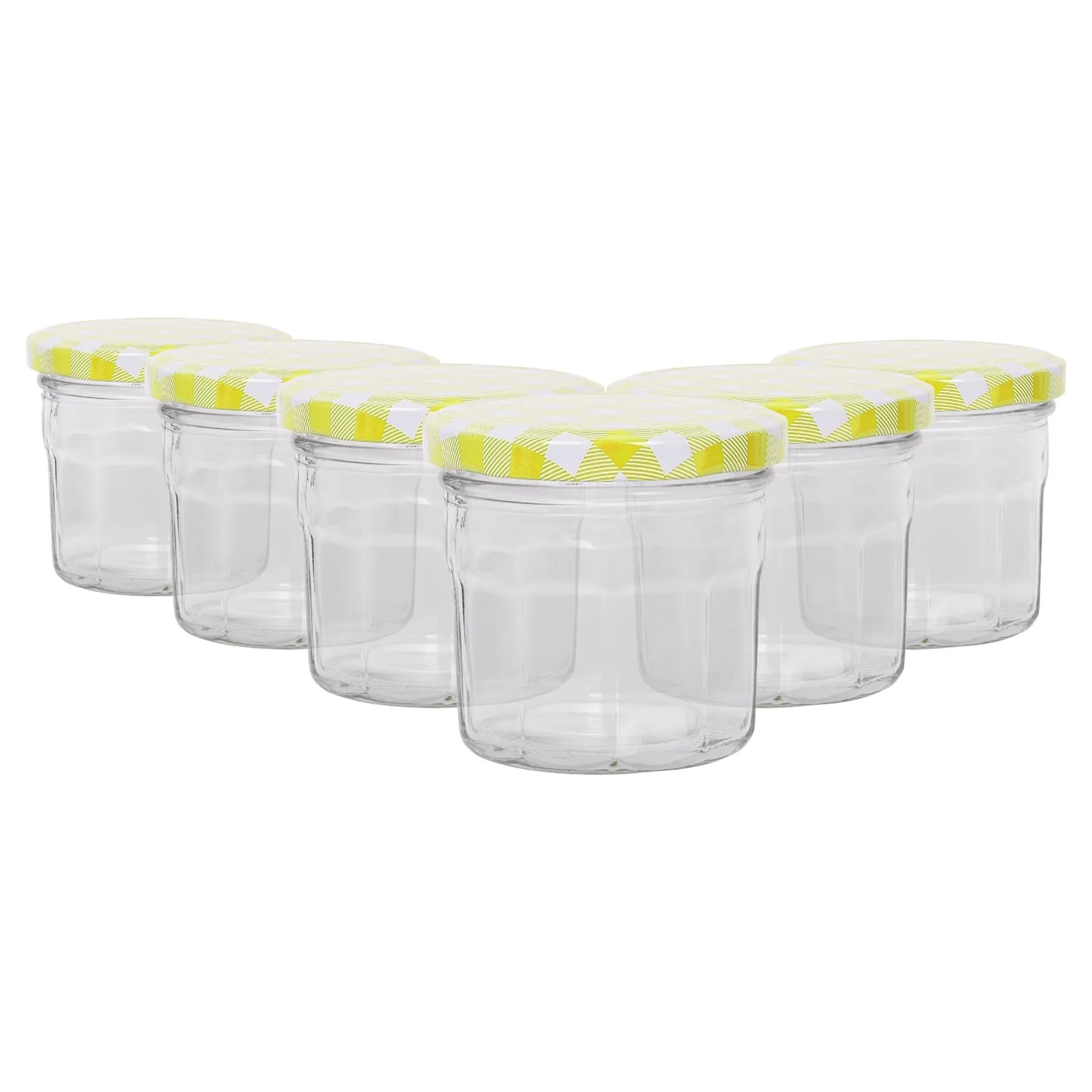 130ml Glass Jam Jars with Lids - Pack of 6 - By Argon Tableware