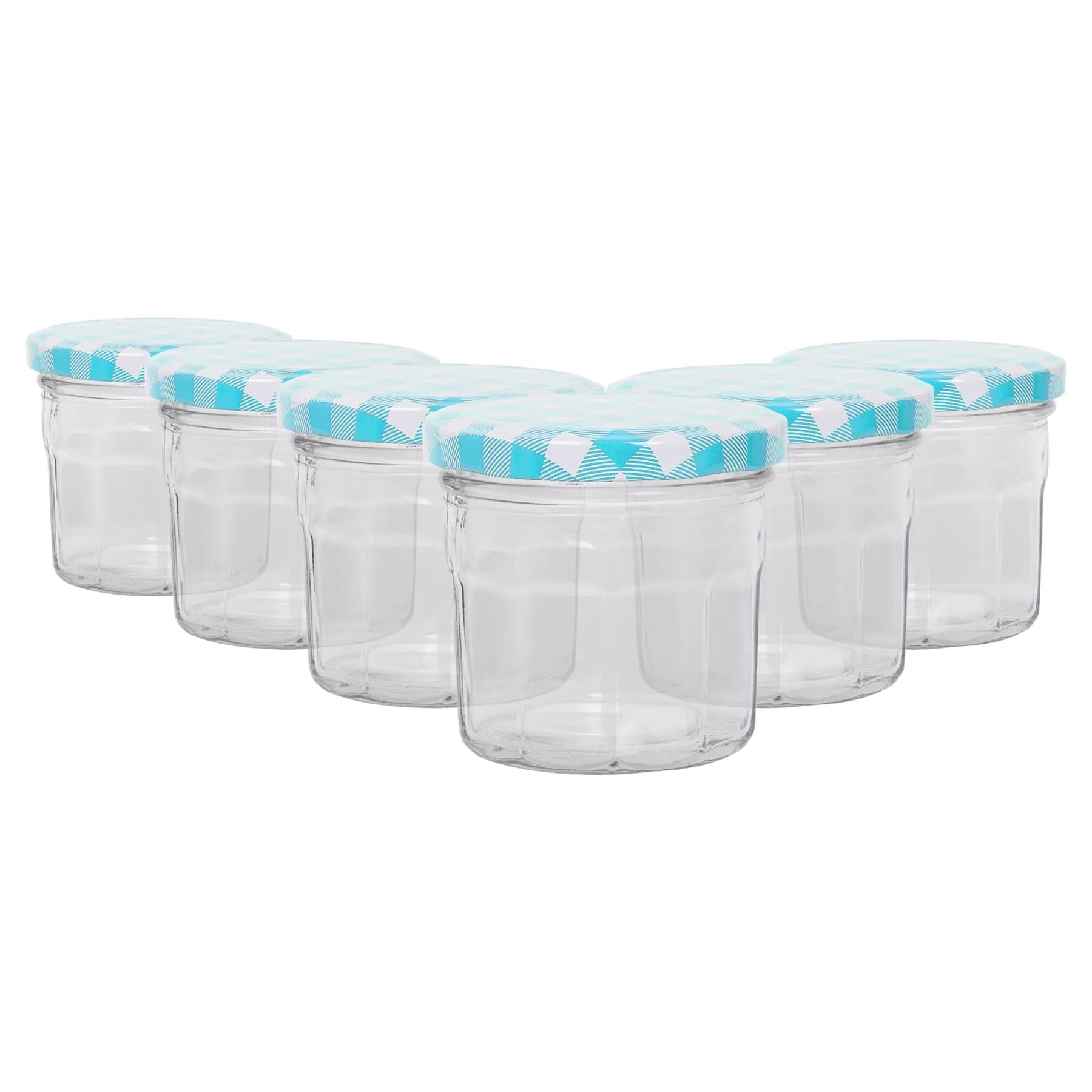 130ml Glass Jam Jars with Lids - Pack of 6 - By Argon Tableware