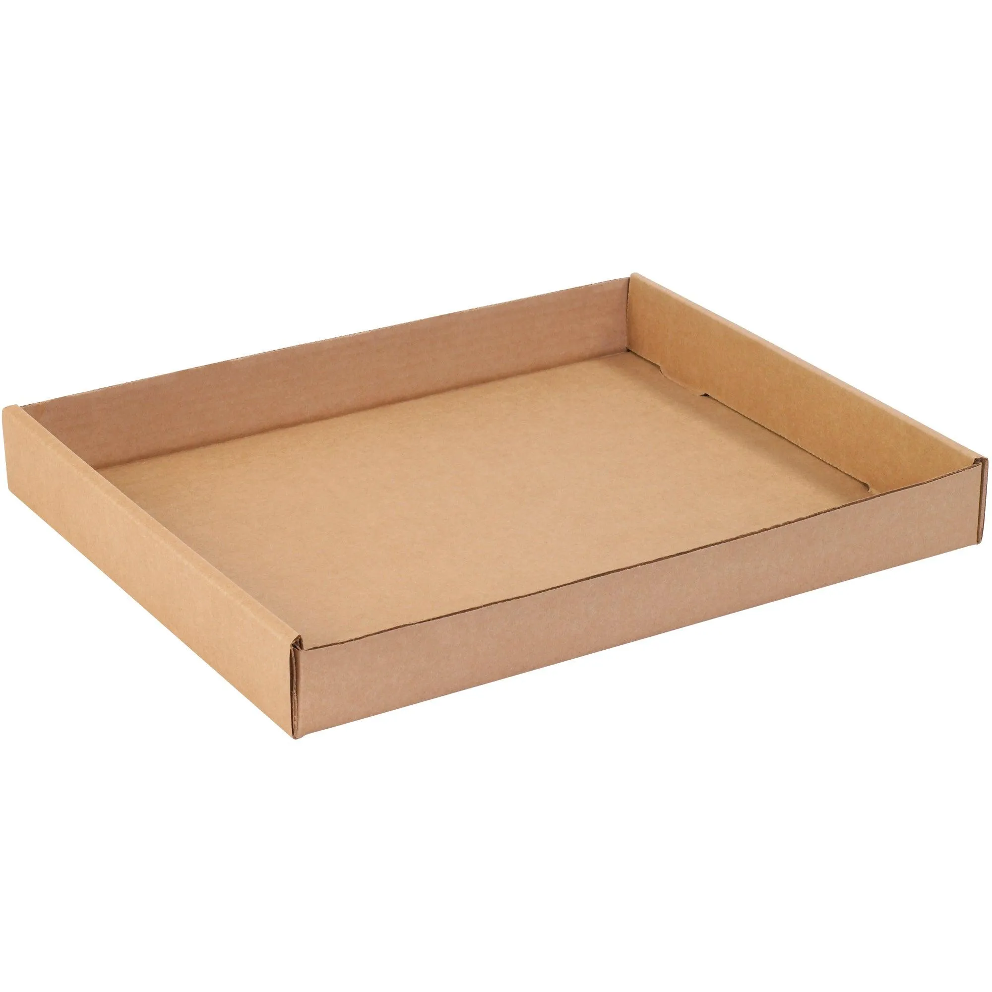 15 x 12 x 1 3/4" Kraft Corrugated Trays