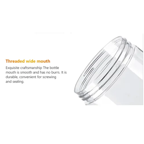 150ml PET Plastic Cosmetic Jar with Lid Crystal Clear