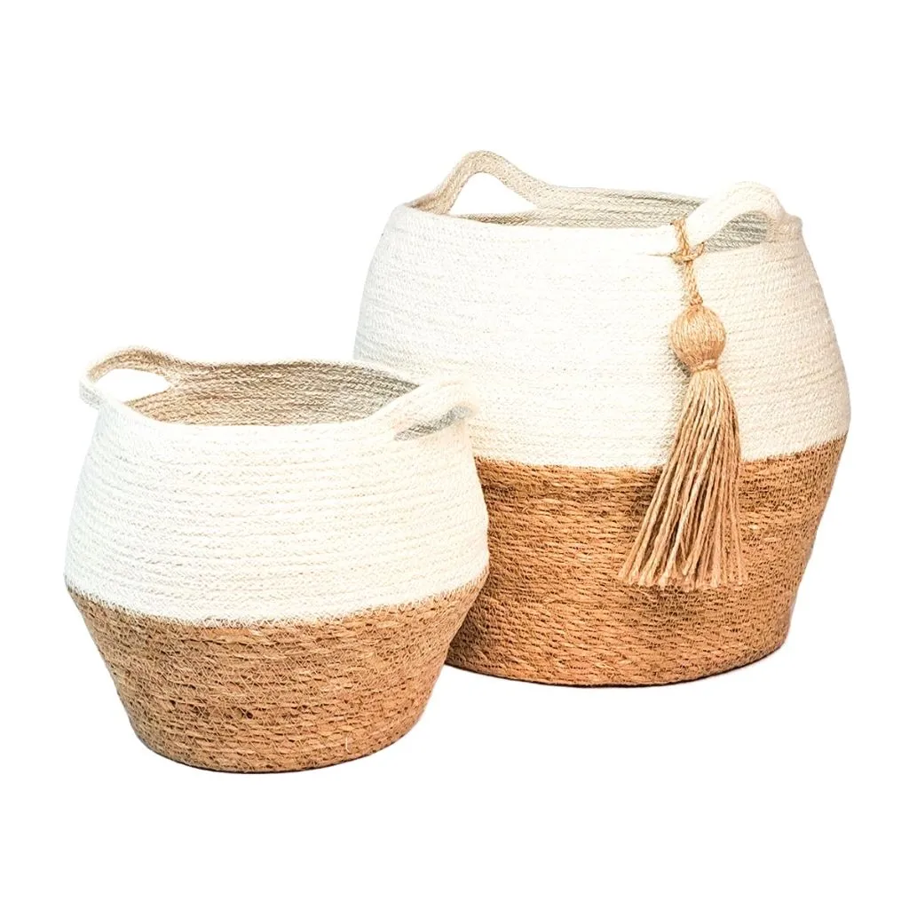 2 Handmade and eco-friendly Jar Baskets - Eco-friendly, Fair trade, Handmade, Ethically sourced