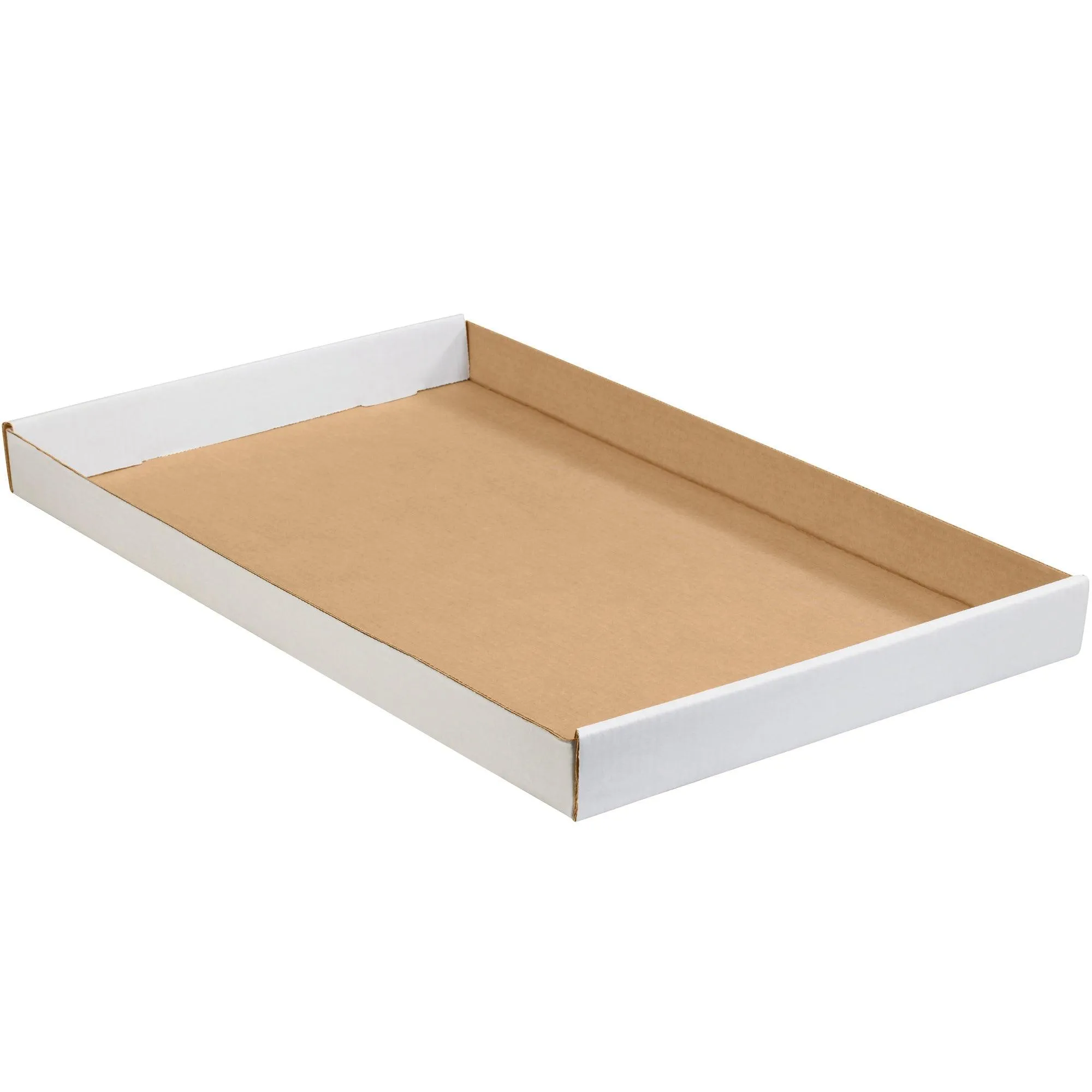 24 x 15 x 1 3/4" White Corrugated Trays