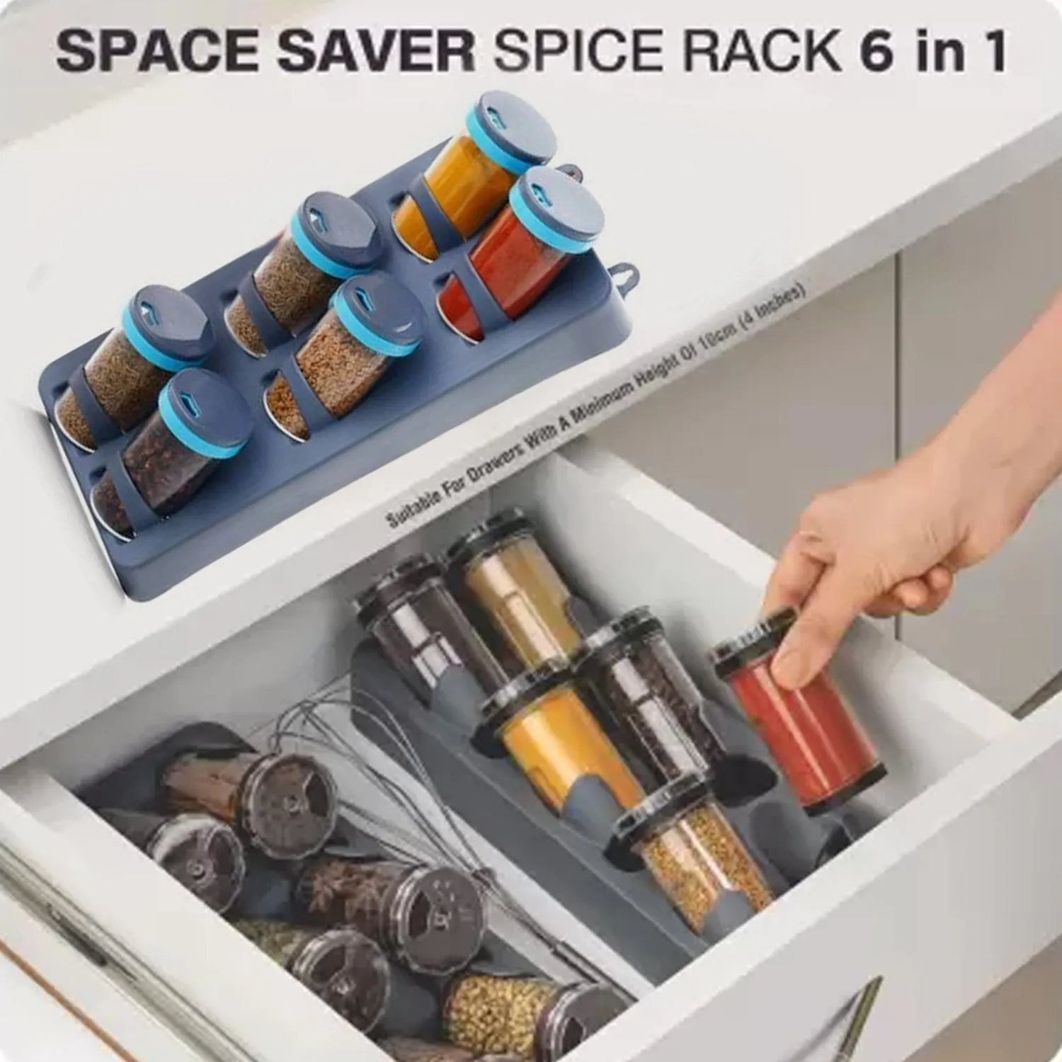 2574 Space Saver Spice Rack  6 Piece Spice Set  (Plastic)