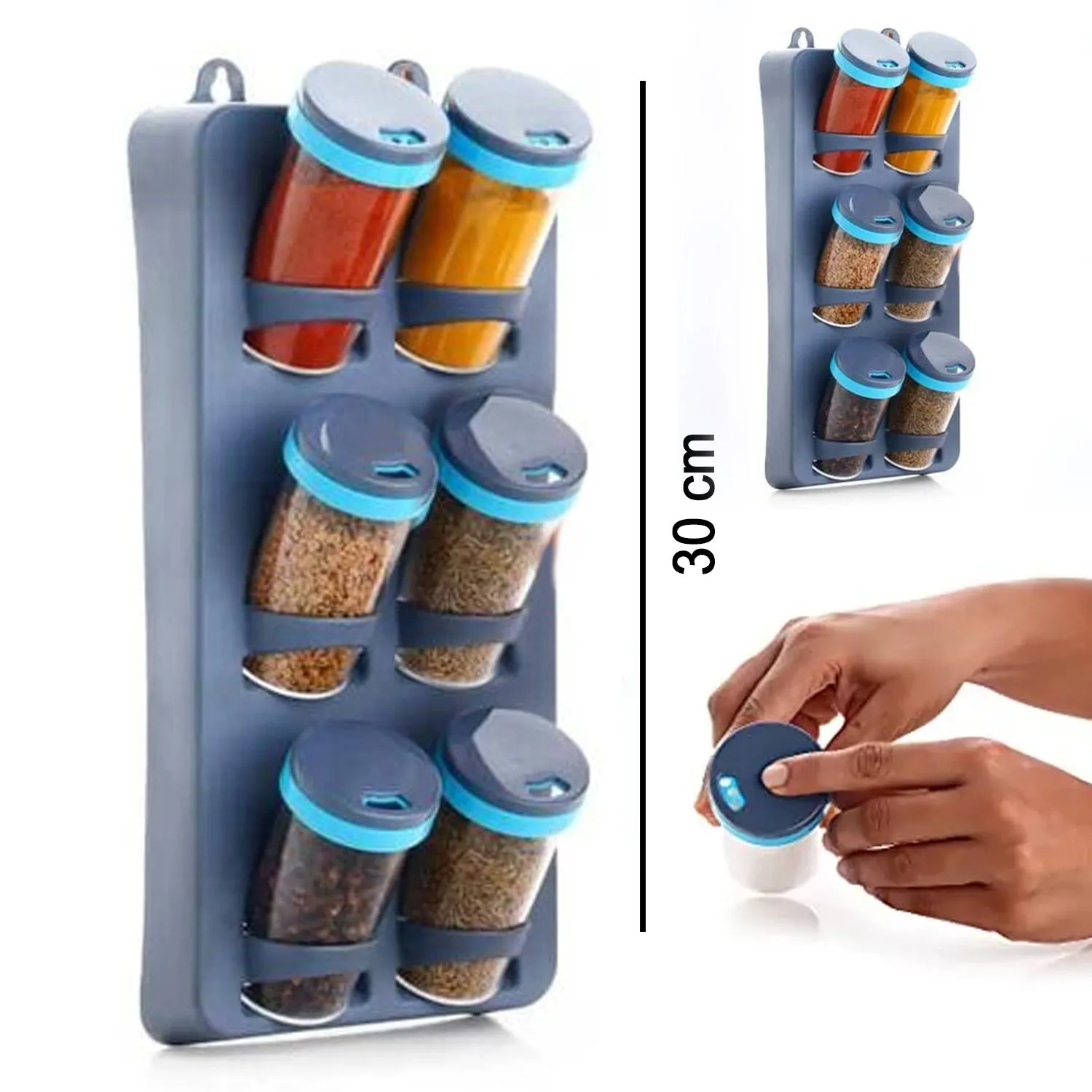 2574 Space Saver Spice Rack  6 Piece Spice Set  (Plastic)