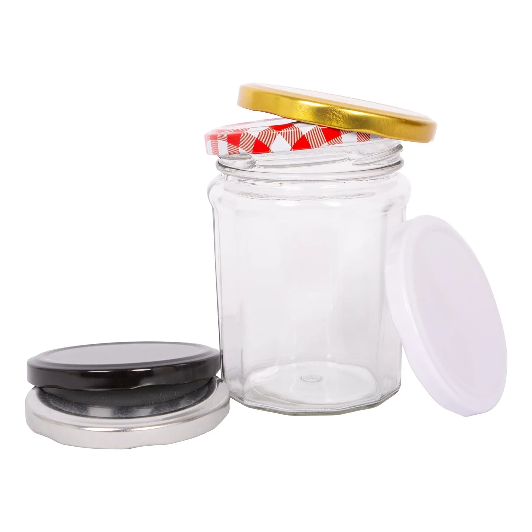 380ml Glass Jam Jars - Pack of 6 - By Argon Tableware