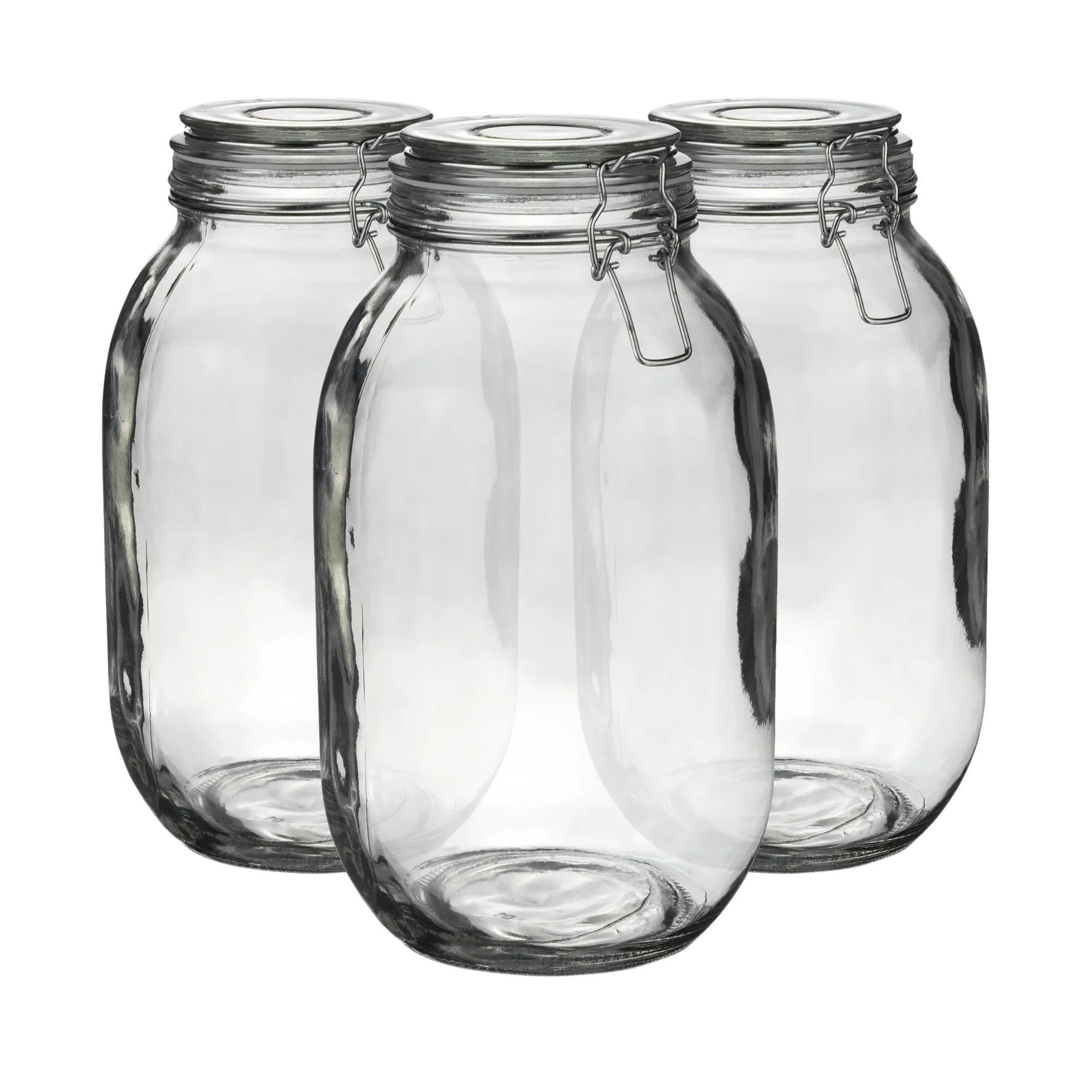 3L Classic Glass Storage Jars - Pack of 3 - By Argon Tableware