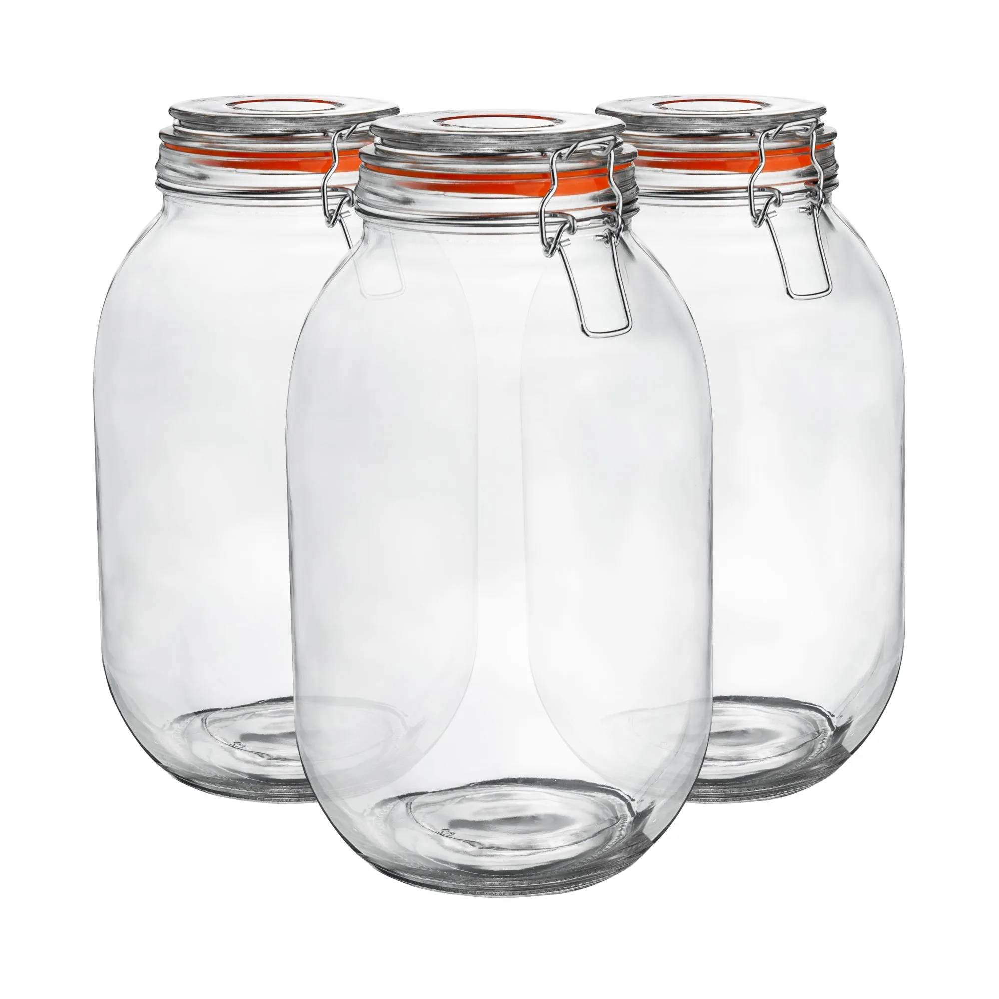 3L Classic Glass Storage Jars - Pack of 3 - By Argon Tableware