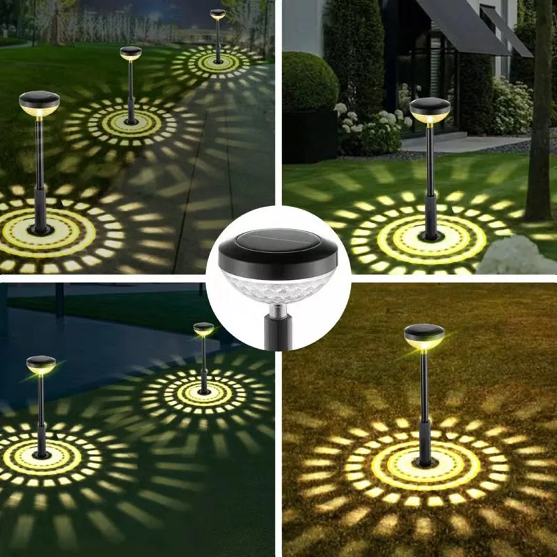 4 Pack Solar Garden Waterproof Water Droplets Projection Light