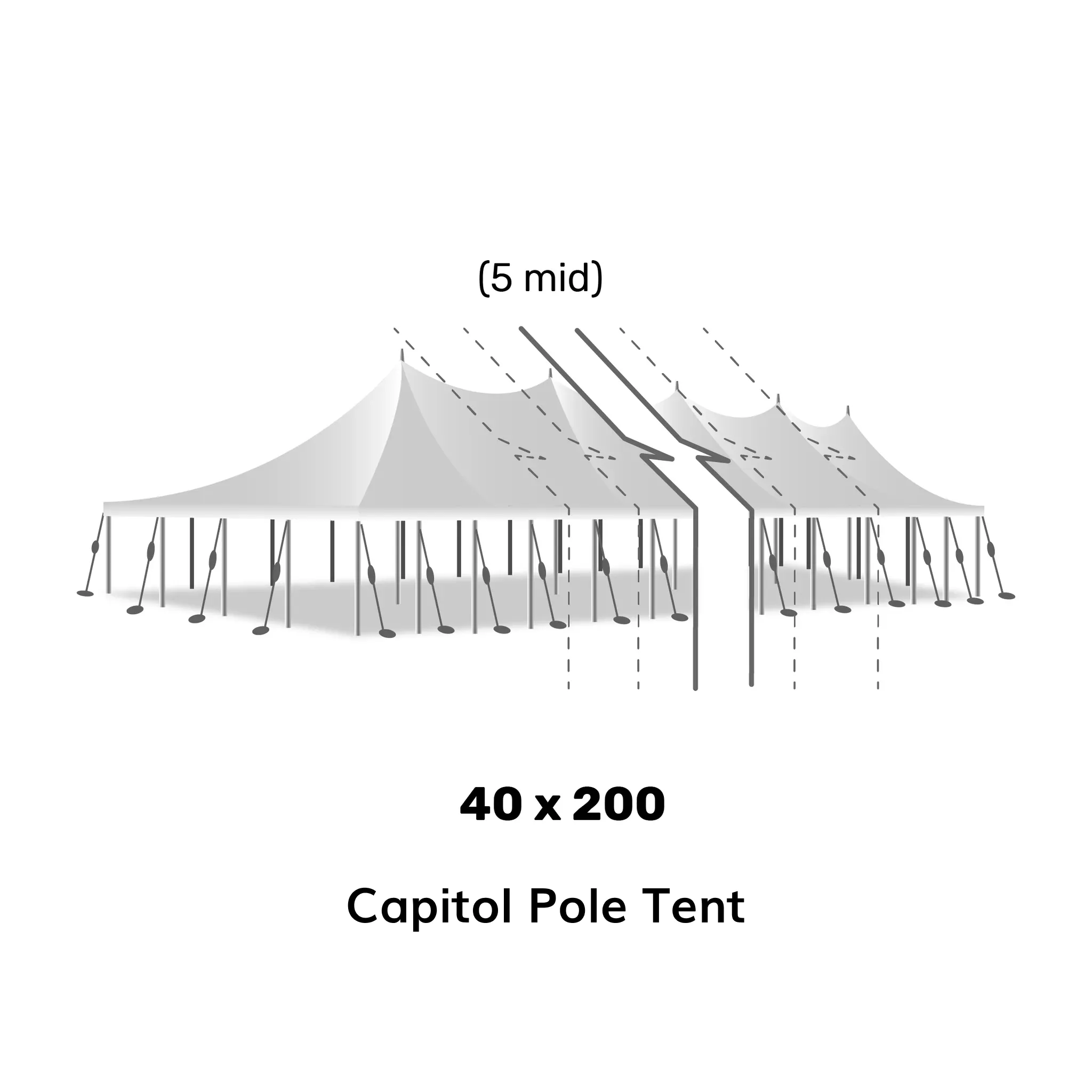 40x200 Pole Tent