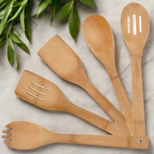 5-Piece Bamboo Utensil Set