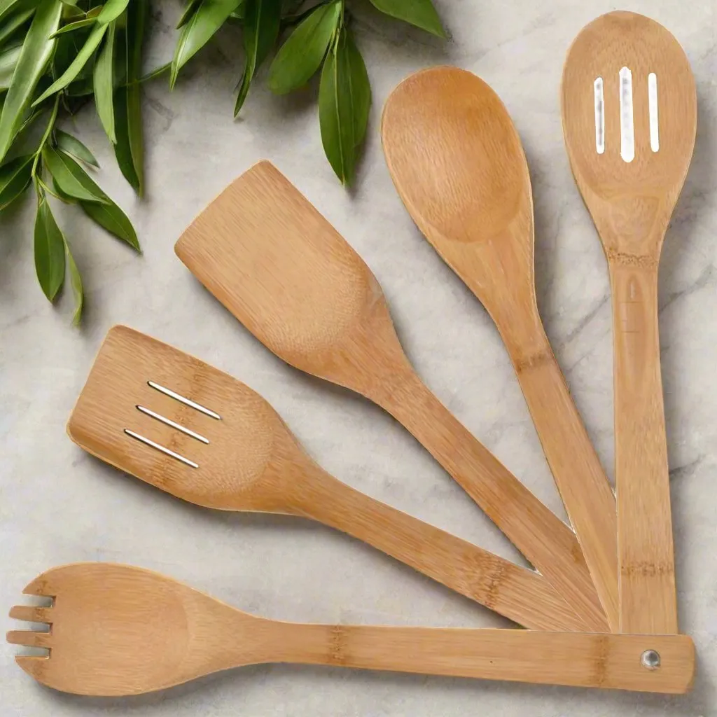 5-Piece Bamboo Utensil Set