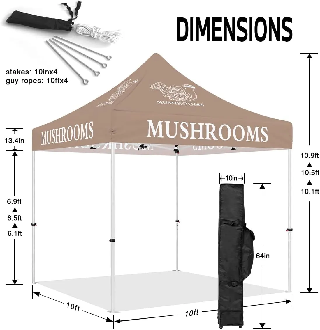 ABLEM8CANOPY Mushroom Concession 10x10 Best Rated Canopy Tents