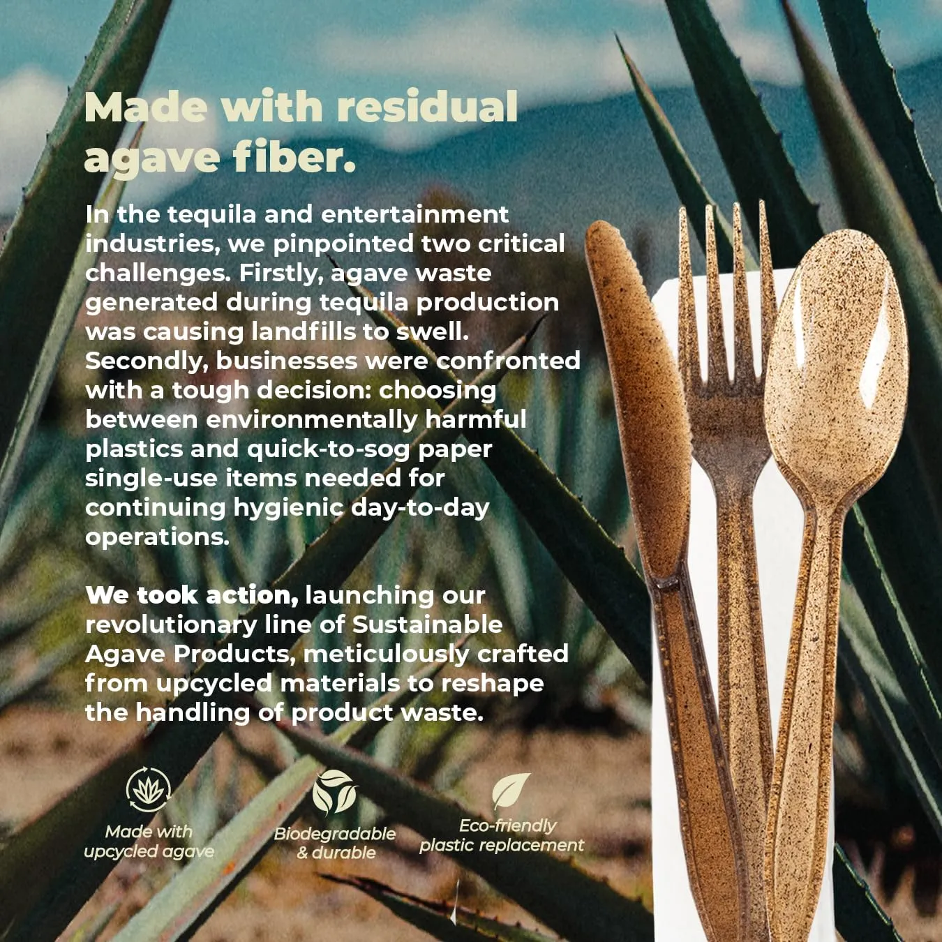 Agave Fiber Cutlery Set