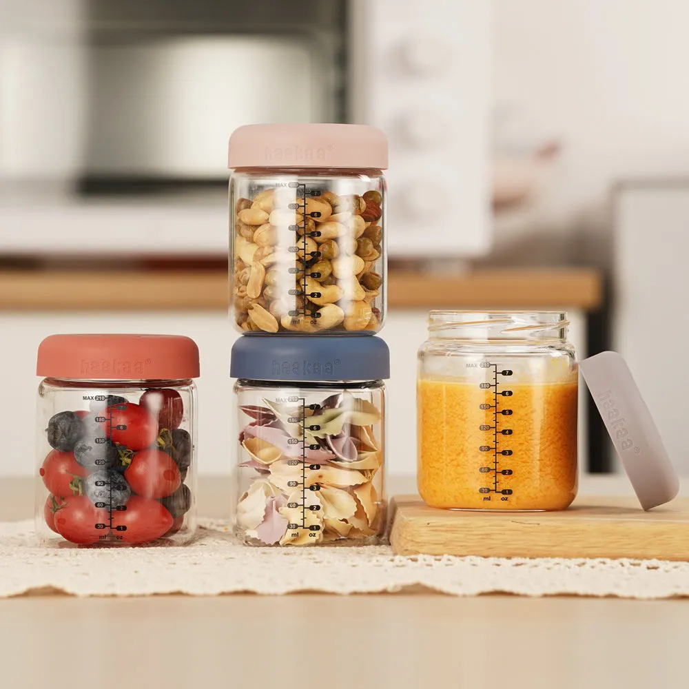 Airtight Silicone Lid Glass Jar Set