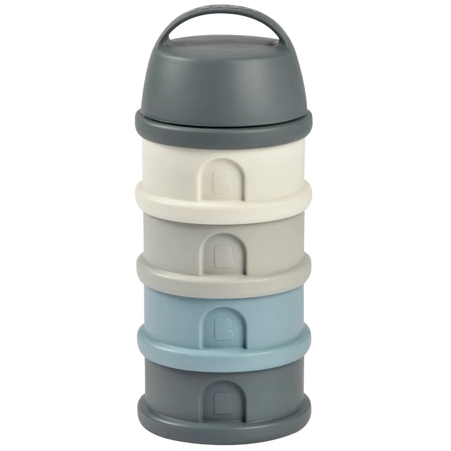 Beaba Formula Milk Container 4 Compartments Mineral (Grey/Blue)