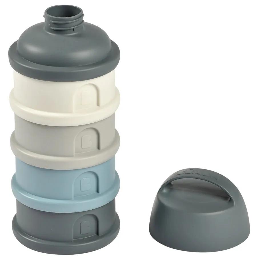 Beaba Formula Milk Container 4 Compartments Mineral (Grey/Blue)