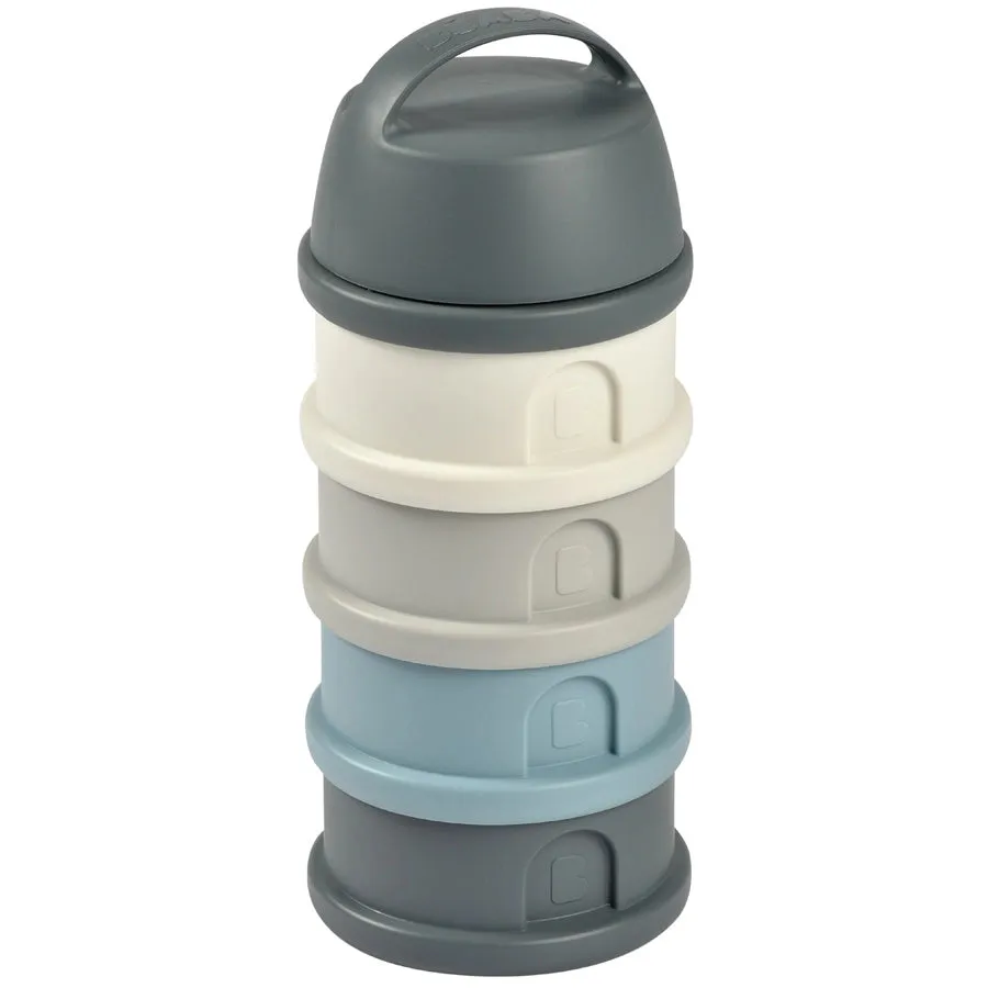 Beaba Formula Milk Container 4 Compartments Mineral (Grey/Blue)