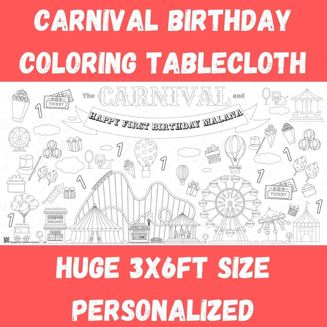 Carnival Coloring Tablecloth