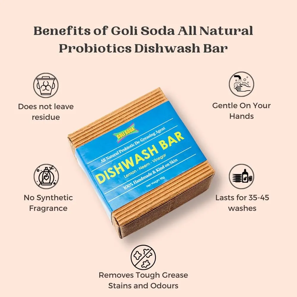 Coconut Coir Scrub And Probiotic Dishwash Bar - Exclusive Combo