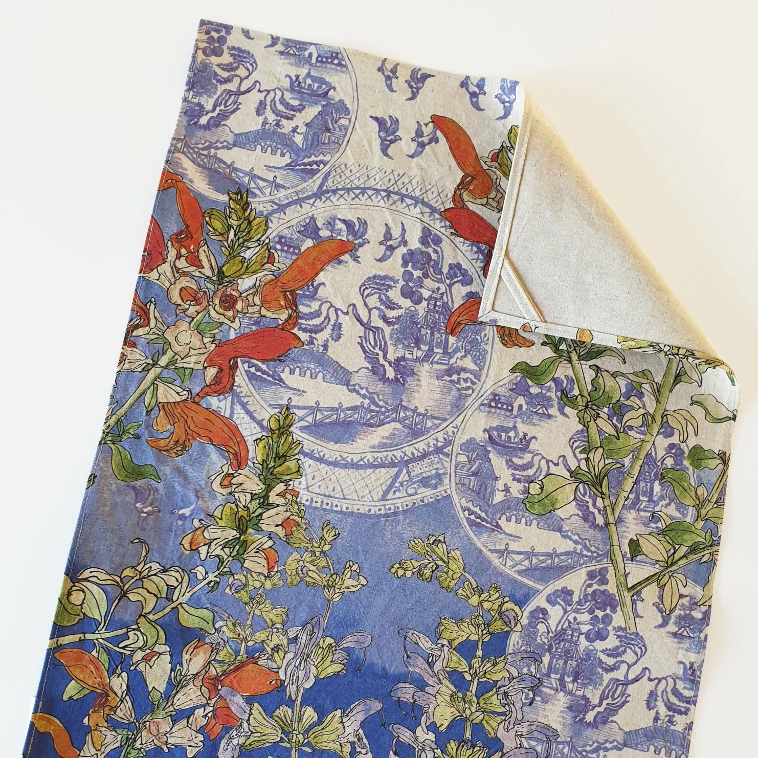 Delft Hemp Tea Towel