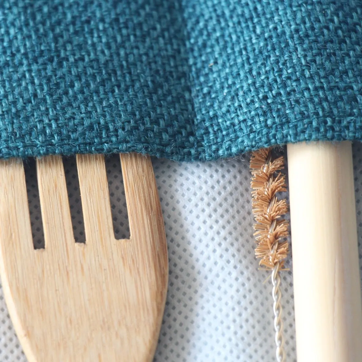 Durable & Lightweight Bamboo Cutlery and Straw Travel Kit