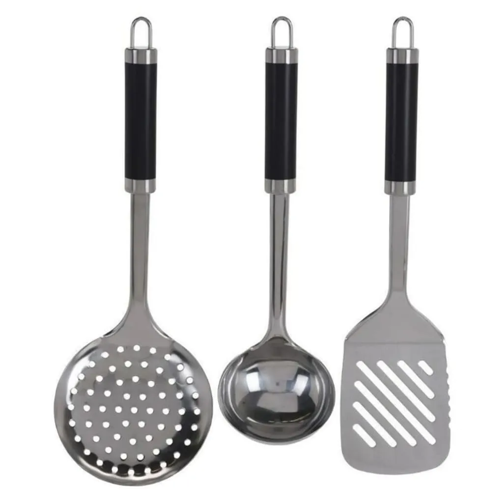 Excellent Houseware 7 Piece Stainless Steel Kitchen Tools Set with Rack - Premium Cooking Utensils