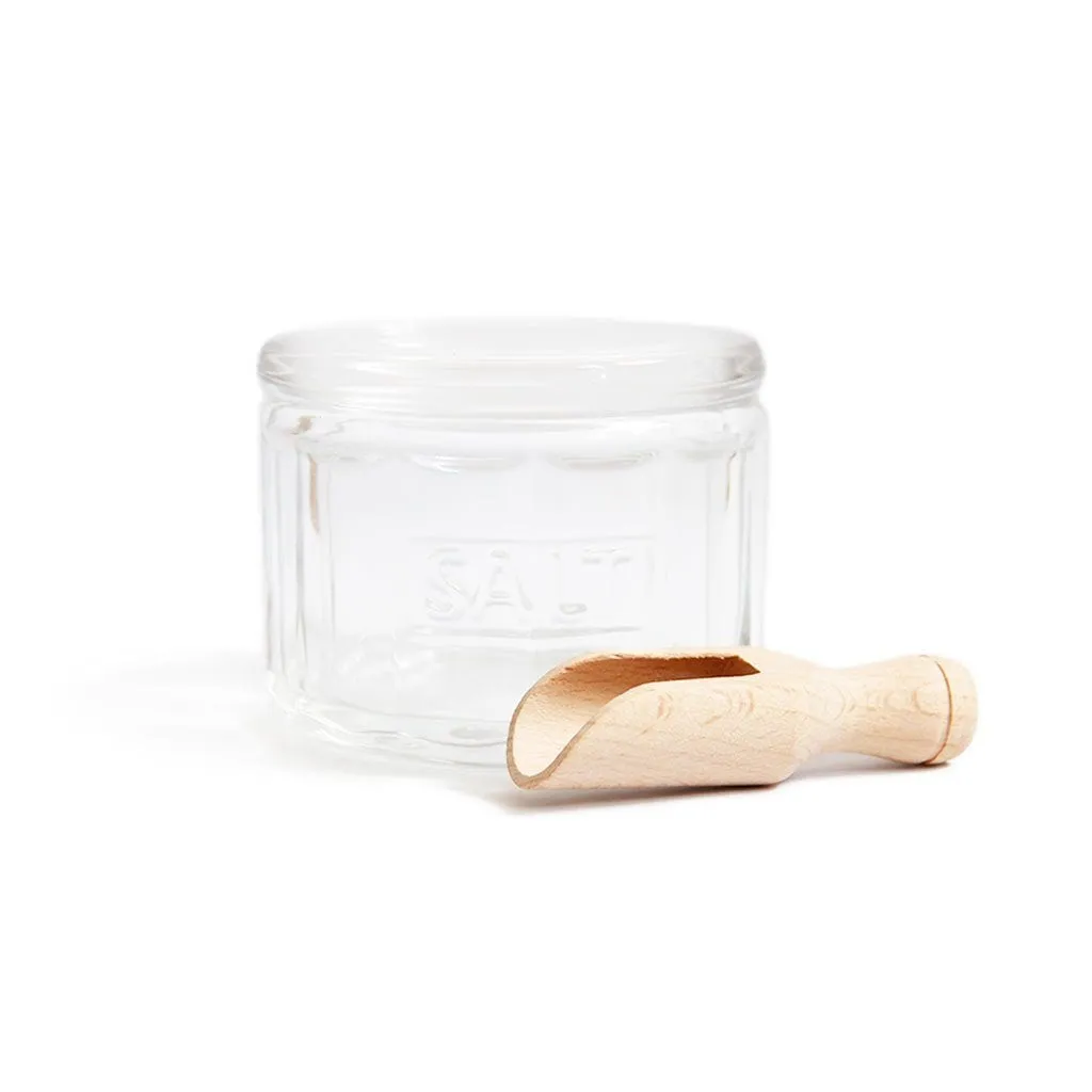 Glass Salt Jar with Scoop