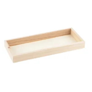 Hammont Natural Wooden Serving Tray 10X4X1in. 4pc