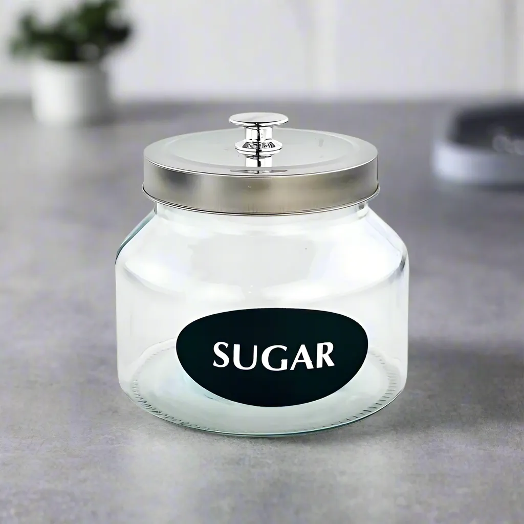 Kleeyo Sugar Glass Storage Jars 1.5L