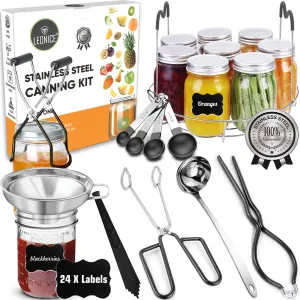 Leonice - Canning Supplies Starter Kit - Food Grade Stainless Steel