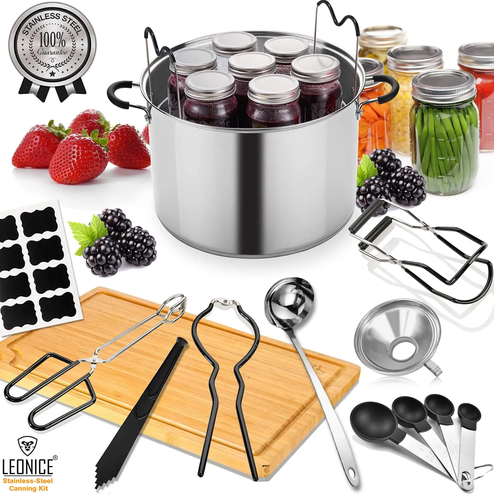 Leonice - Canning Supplies Starter Kit - Food Grade Stainless Steel