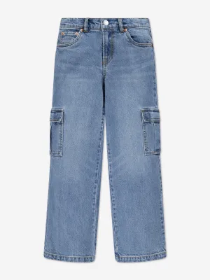 Levi's Girls '94 Baggy Cargo Jeans in Blue