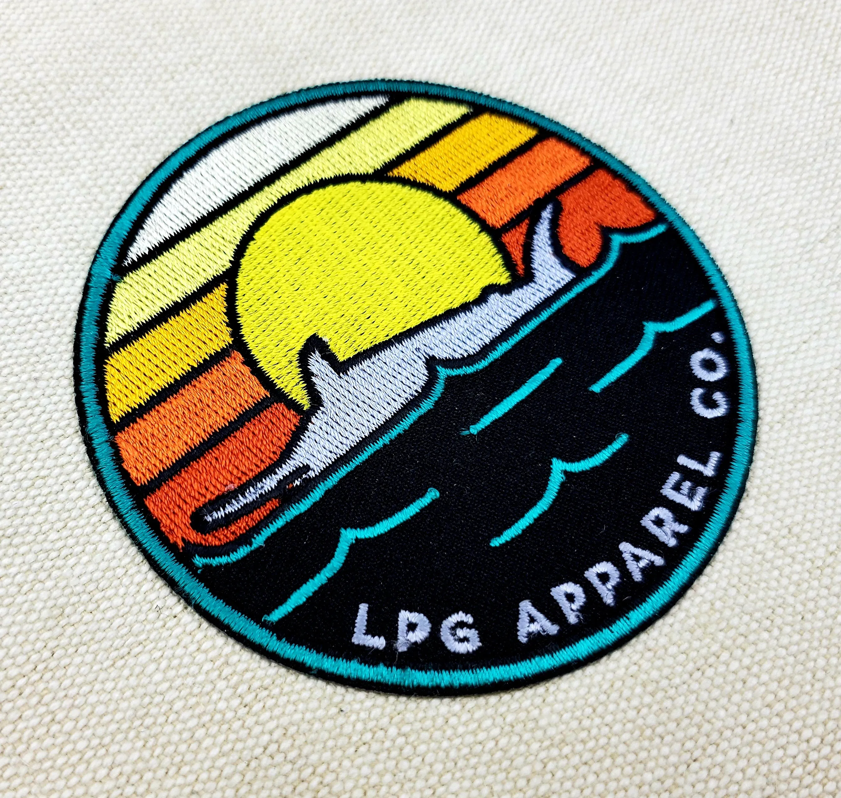 LPG Apparel Co. Retro Marlin Round Logo 3.25" Iron-on Fishing Patch