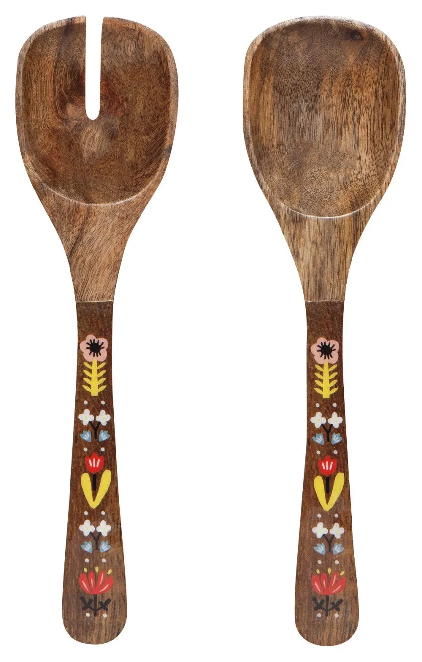 Mango Wood Salad Servers