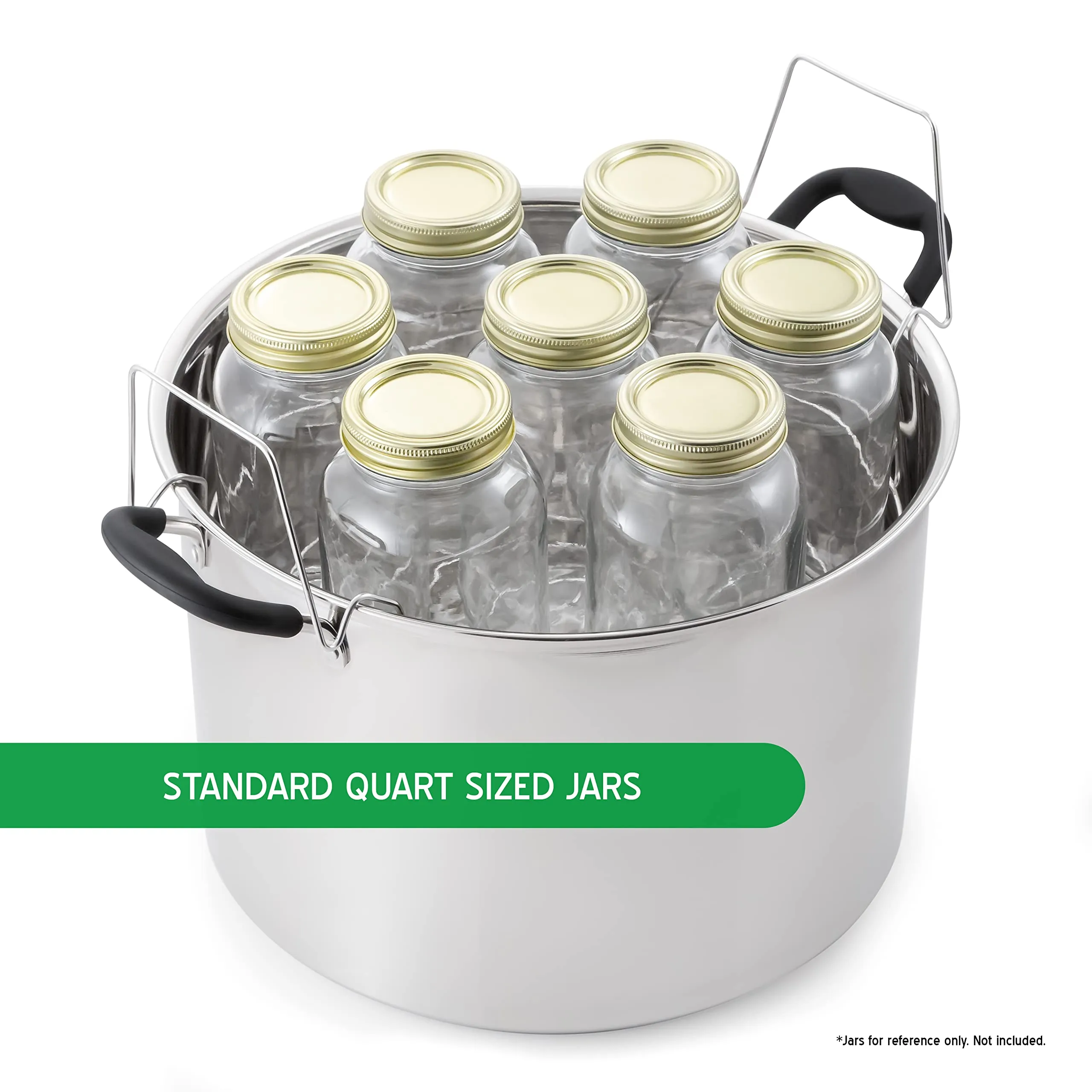 McSunley - Stainless Steel Water Bath Canner with Glass Lid - 21 Quarts