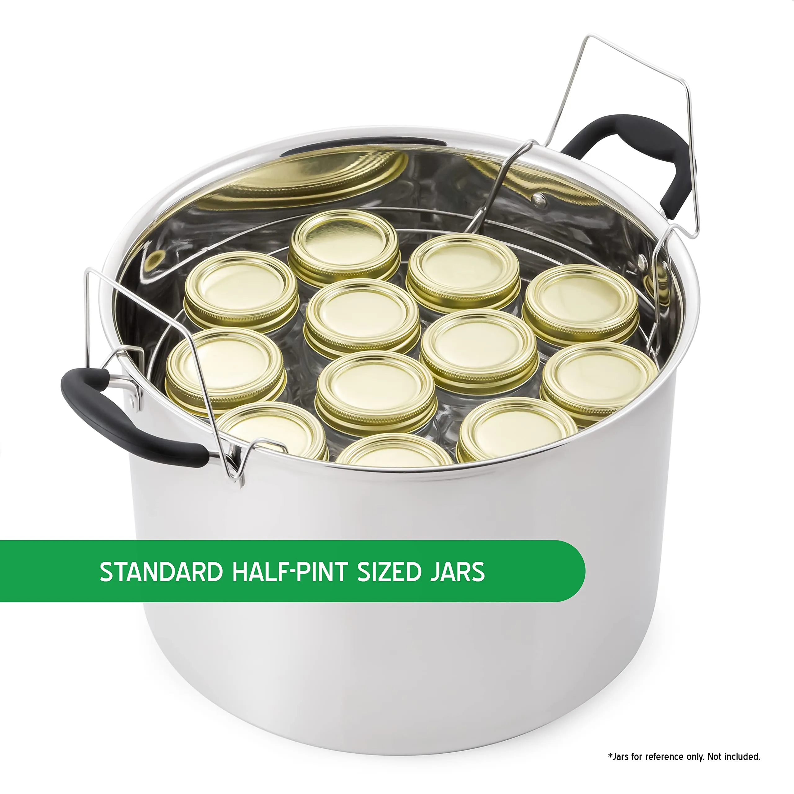 McSunley - Stainless Steel Water Bath Canner with Glass Lid - 21 Quarts