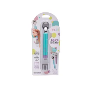 Melii Detachable Spoon & Fork Combo - Portable Baby and Toddler Travel Utensils Set for Mess-Free On-the-Go Feeding