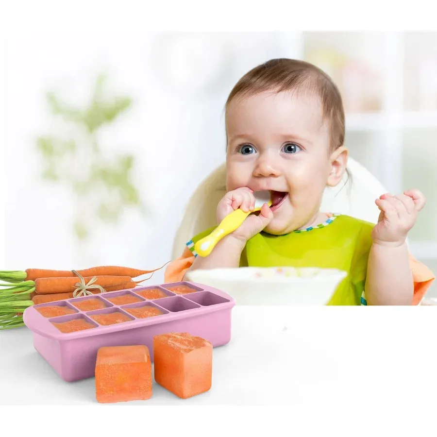 Melii Silicone Baby Food Freezer Tray 2 oz Pink