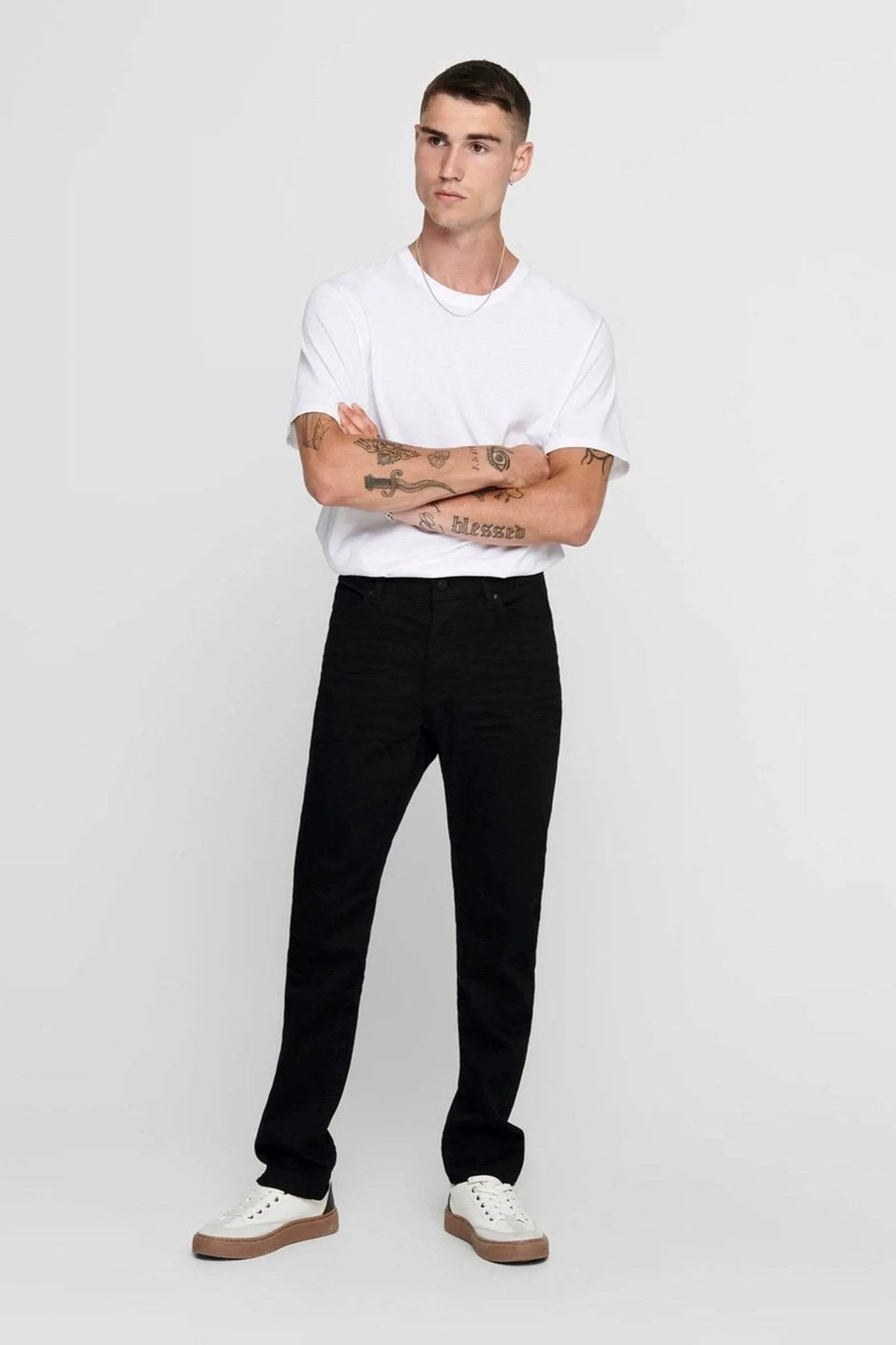 Mike Stretch Jeans - Black (Wide fit)