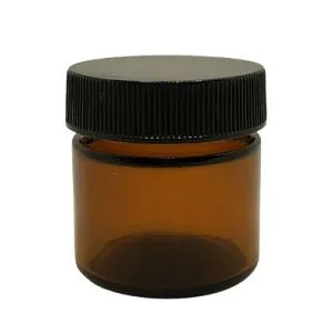 Ointment Jar with black Lid 25 - 500ml