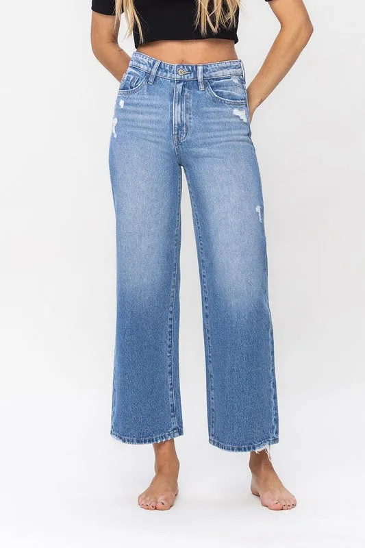 Olivia Super High Rise Wide Leg Jean (Vervet)