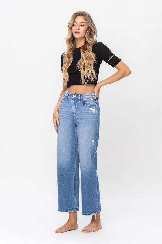 Olivia Super High Rise Wide Leg Jean (Vervet)