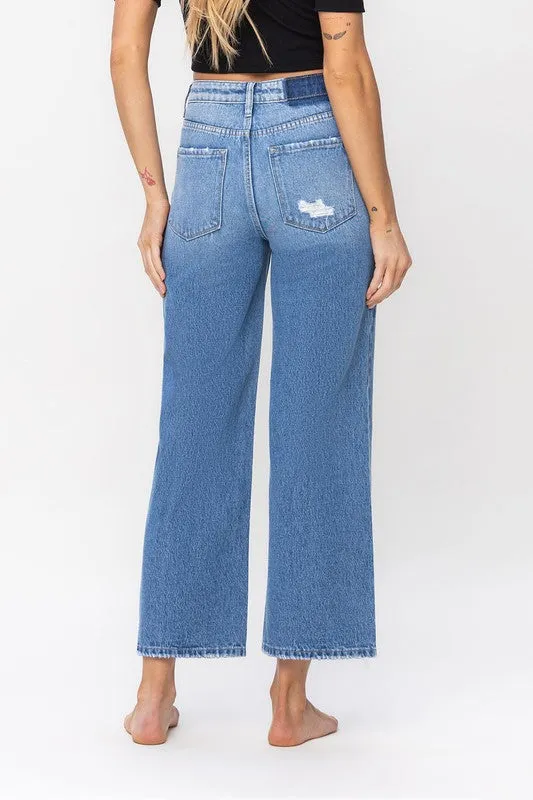 Olivia Super High Rise Wide Leg Jean (Vervet)