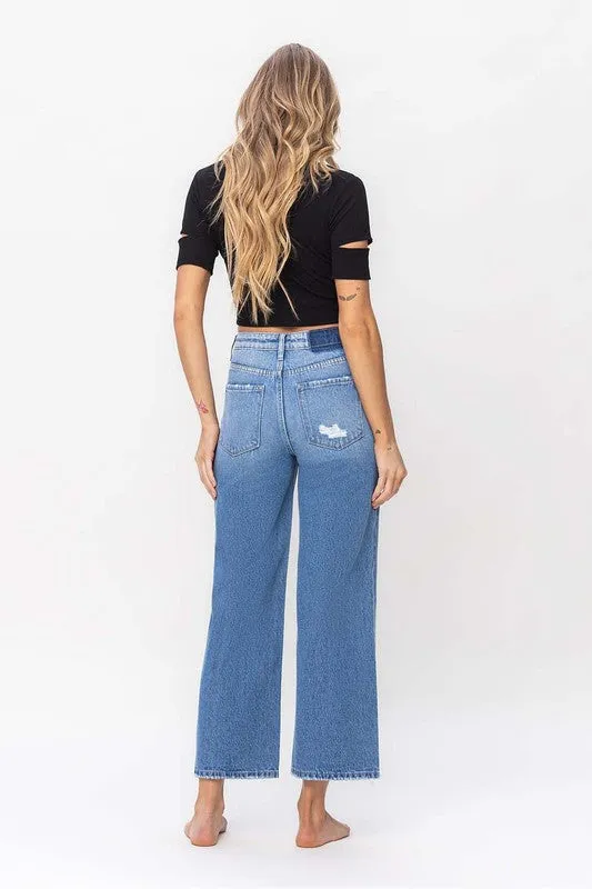 Olivia Super High Rise Wide Leg Jean (Vervet)