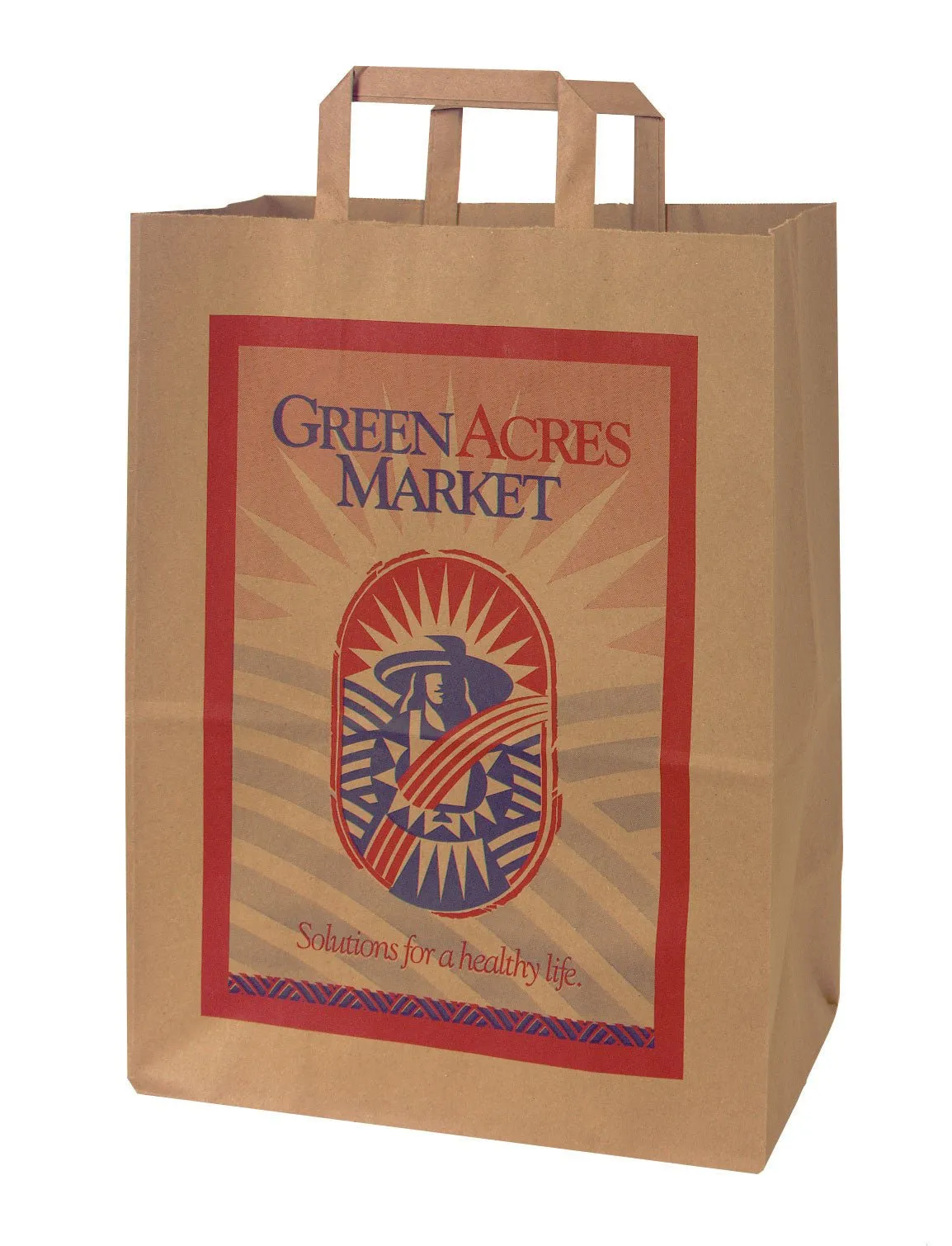 Paper Bags With Flat Handles (Custom Printed)