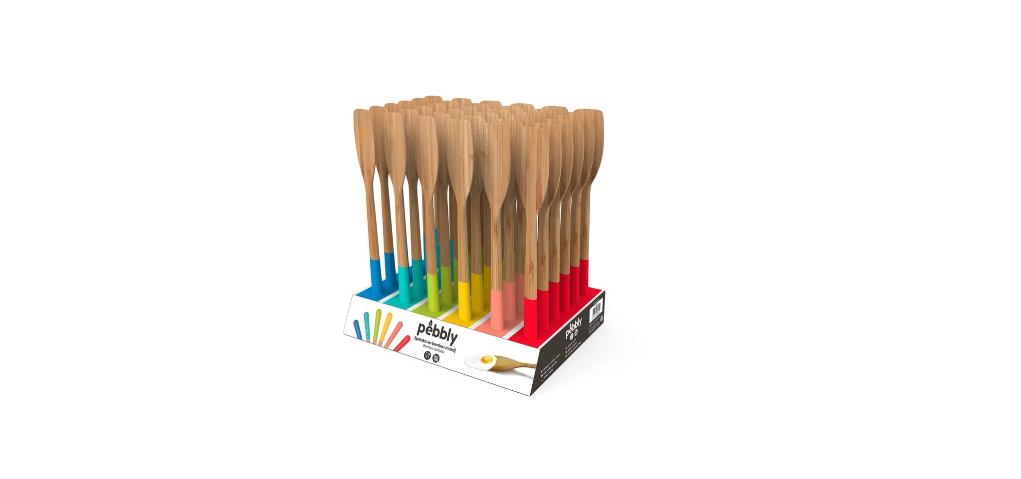 Pebbly Bamboo Spatula  - 6 Colors