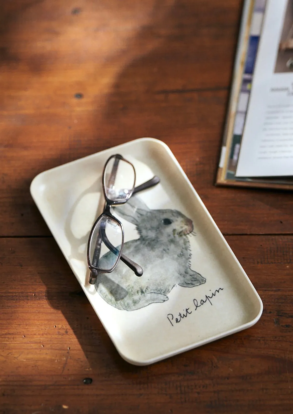 Petite Lapin Coated Linen Tray