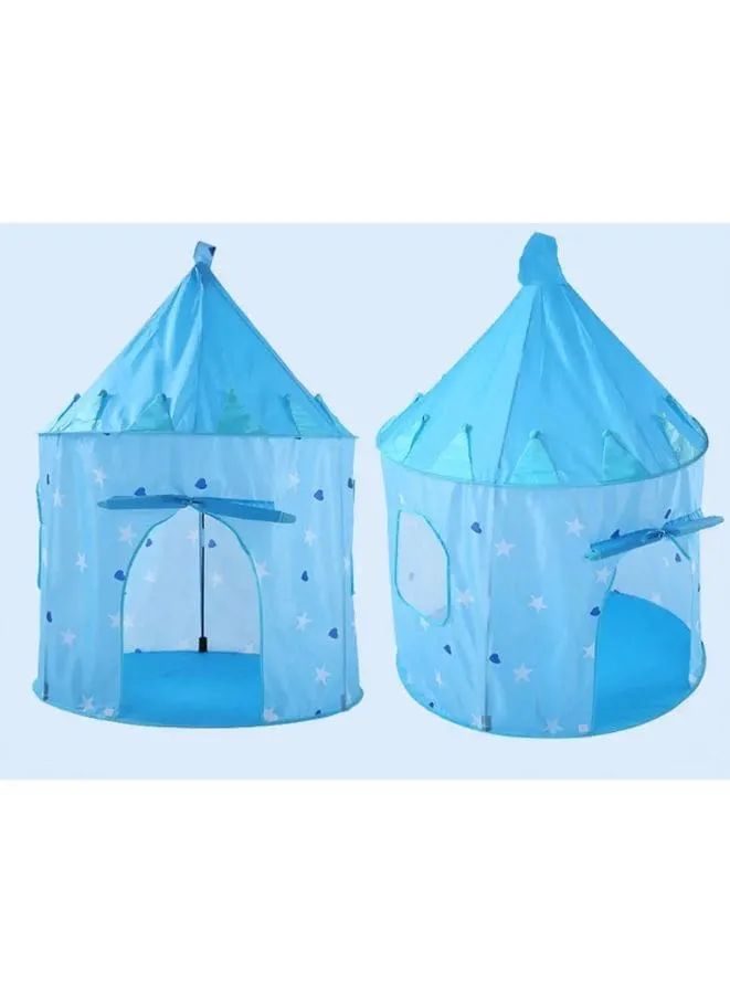 Play Tent House with Glow in The Dark Stars, conveniently Folds in to a Carrying Case, Play Tent/House Toy for Indoor & Outdoor Use( Blue )