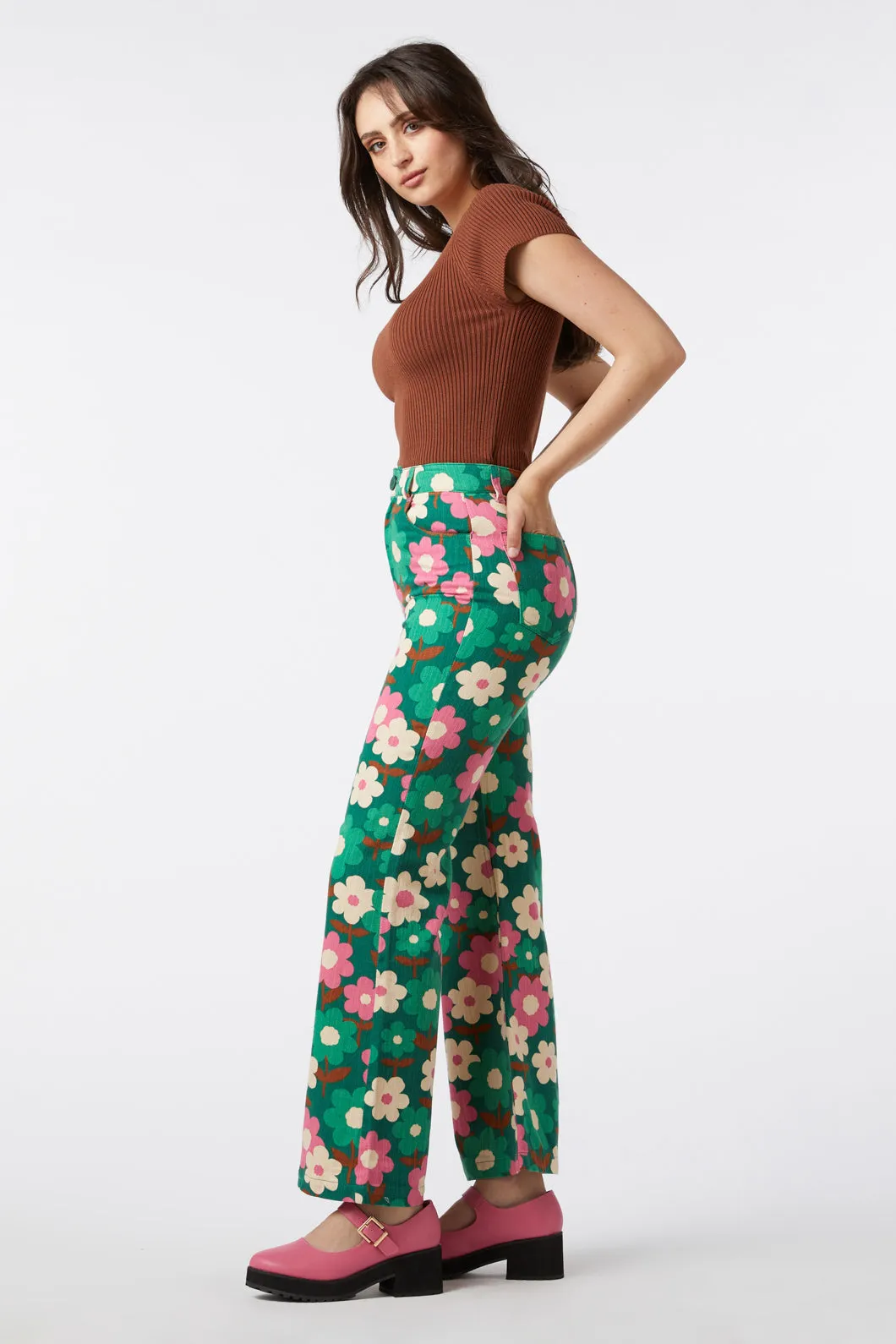 Renee Floral Flare Jean