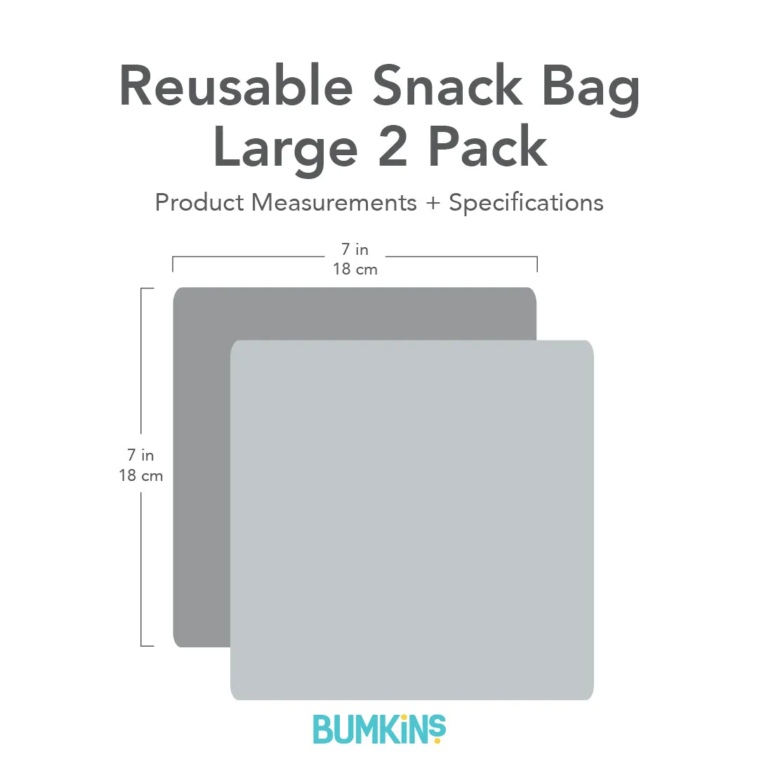 Reusable Snack Bag, Large 2 Pack: Palm Check